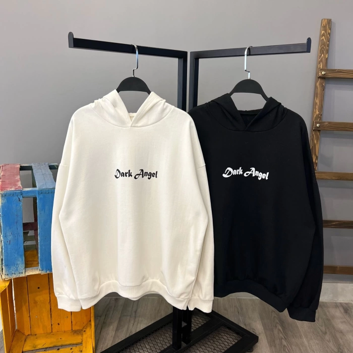 Dark Angel Unisex Oversize Sweatshirt-BEYAZ