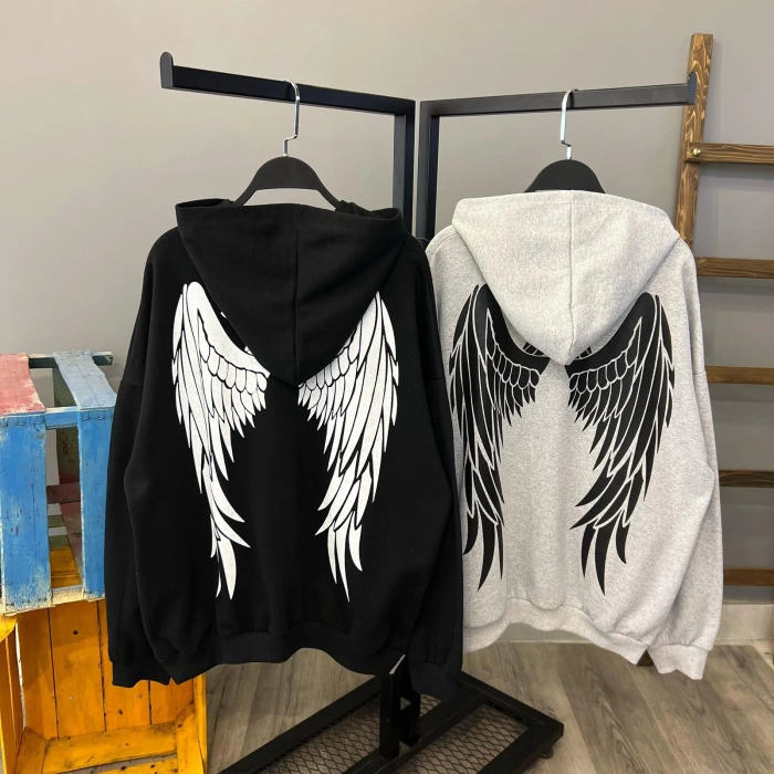 Dark Angel Unisex Oversize Sweatshirt-SİYAH