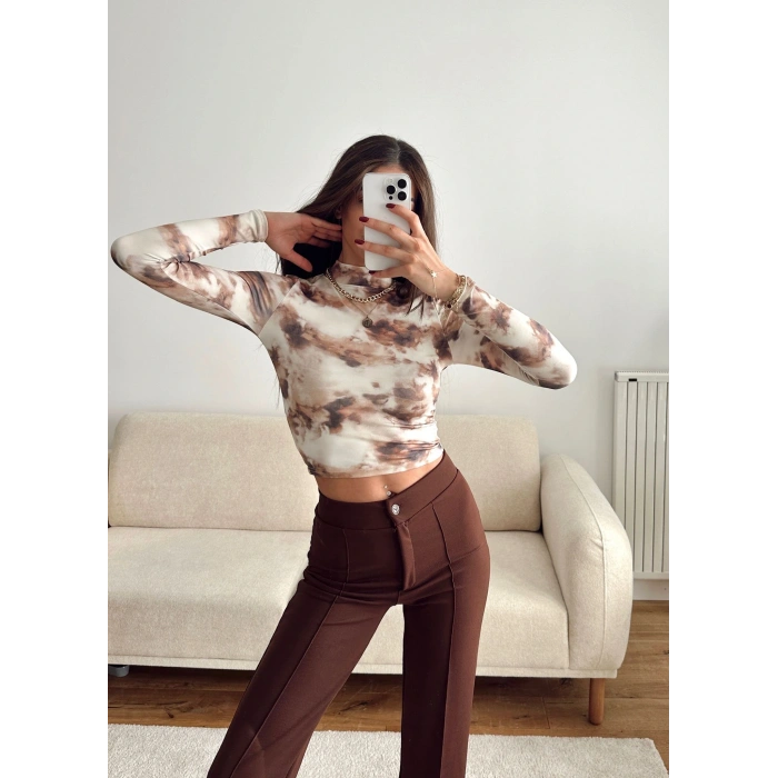 Dijital Baskı Crop - BEJ