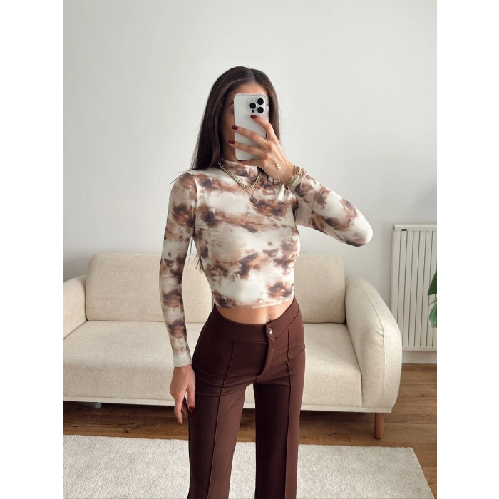Dijital Baskı Crop - BEJ