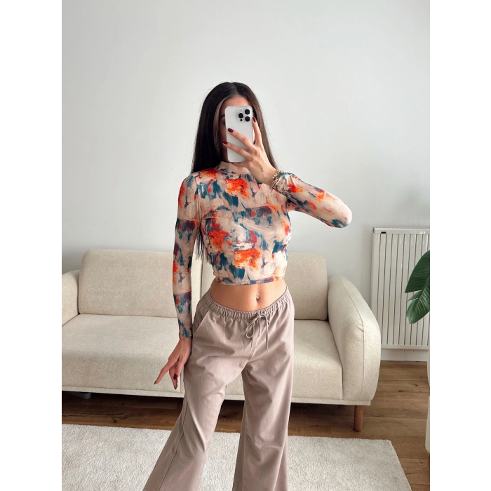 Dijital Baskı Crop - TURUNCU