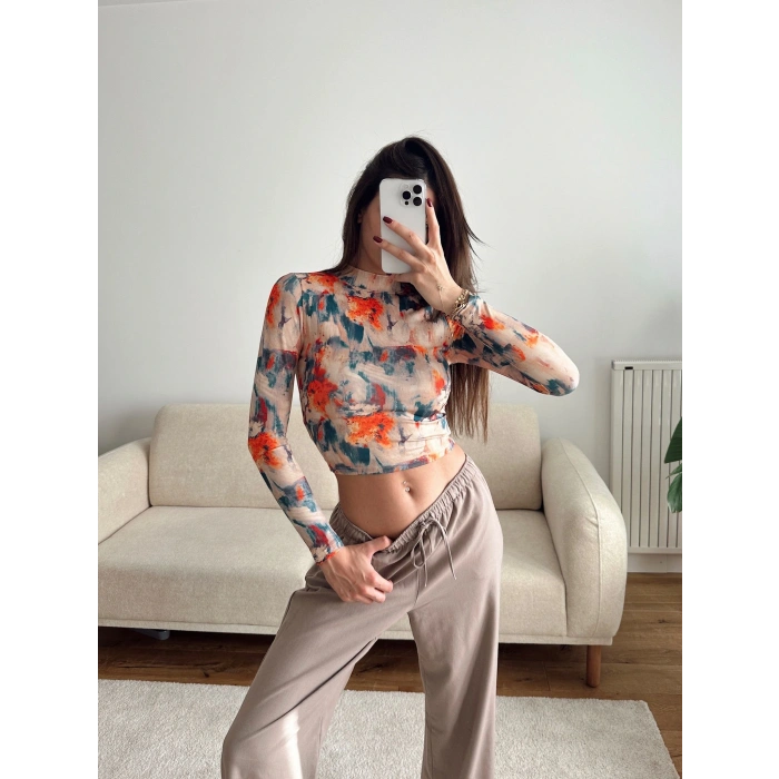 Dijital Baskı Crop - TURUNCU