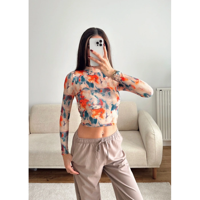 Dijital Baskı Crop - TURUNCU