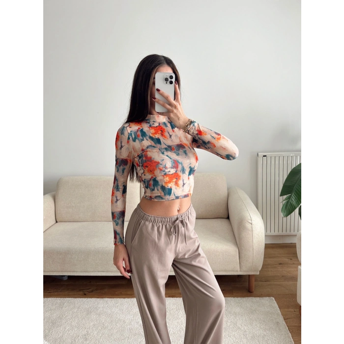 Dijital Baskı Crop - TURUNCU