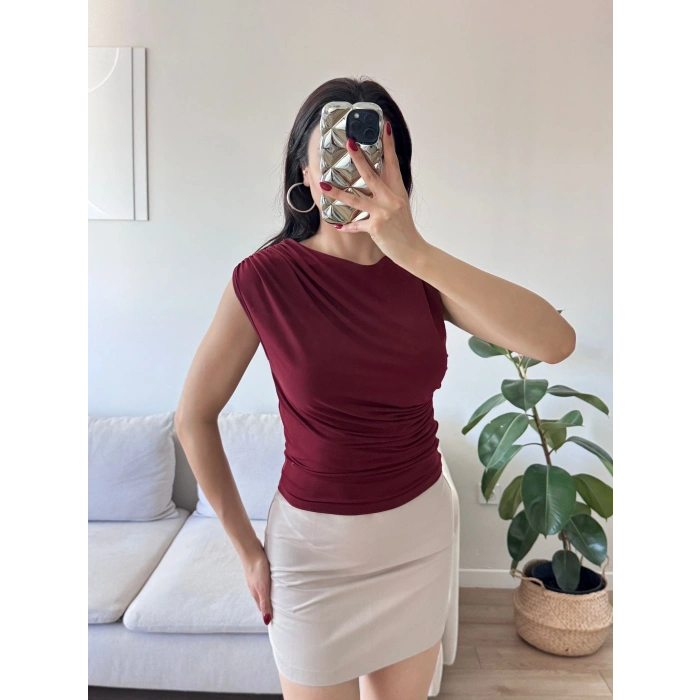 Drapeli Kolsuz Bluz - BORDO