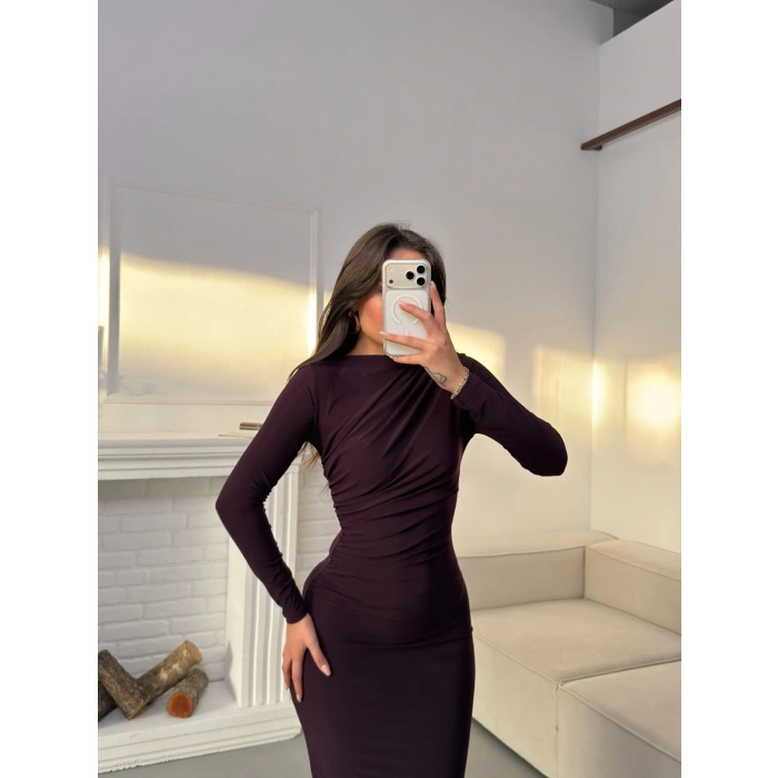 Drapeli Long Elbise - MOR