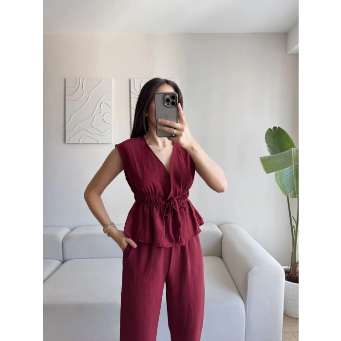 Elina Keten Dokulu Takım - BORDO