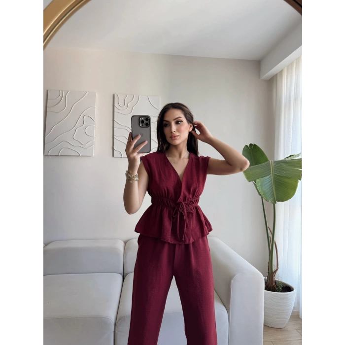 Elina Keten Dokulu Takım - BORDO