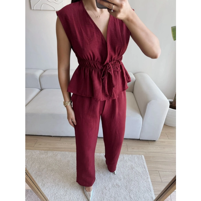 Elina Keten Dokulu Takım - BORDO