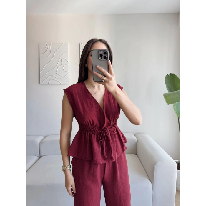 Elina Keten Dokulu Takım - BORDO