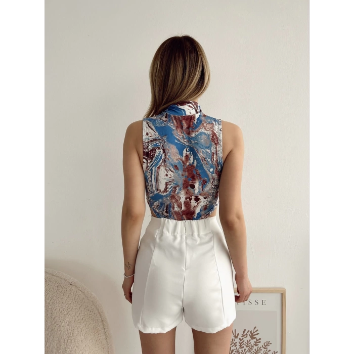 Fermuar Detay Bodysuit