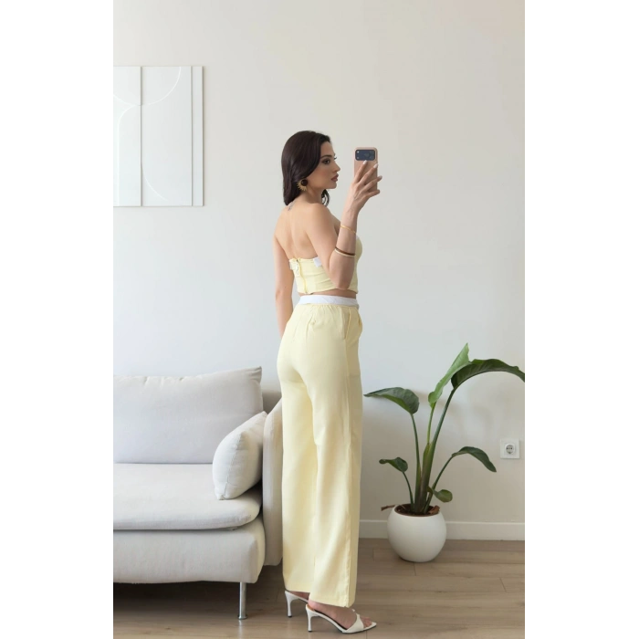 Garnili Straplez İkili Takım - SARI