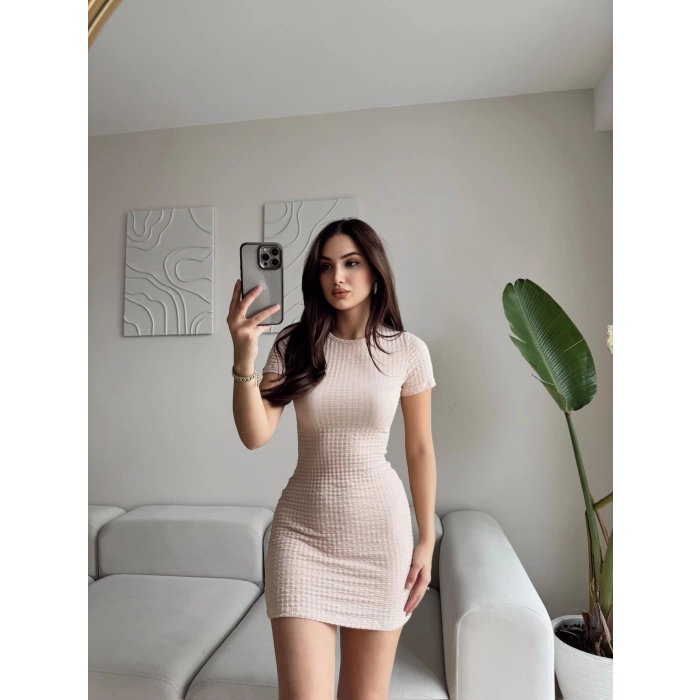 Gofre Mini Basic Elbise - BEJ