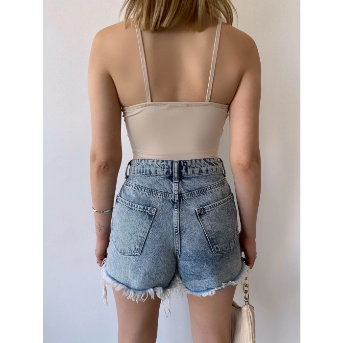 Göğüs Halka Crop-BEJ