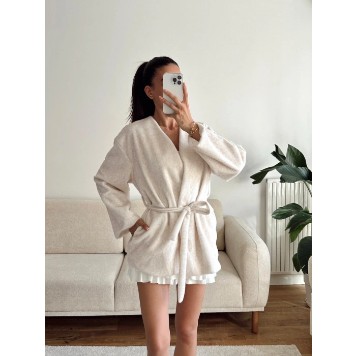 Gold Fox Kaşe Kaban - BEJ