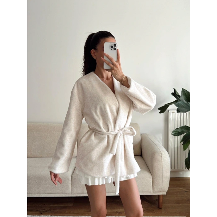 Gold Fox Kaşe Kaban - BEJ