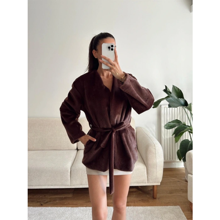 Gold Fox Kaşe Kaban - KAHVE