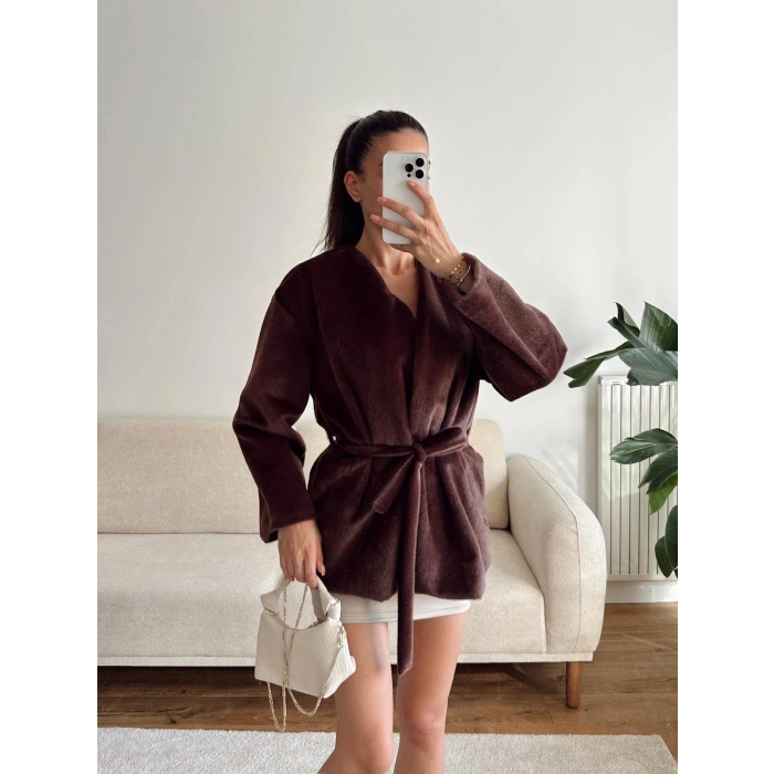 Gold Fox Kaşe Kaban - KAHVE