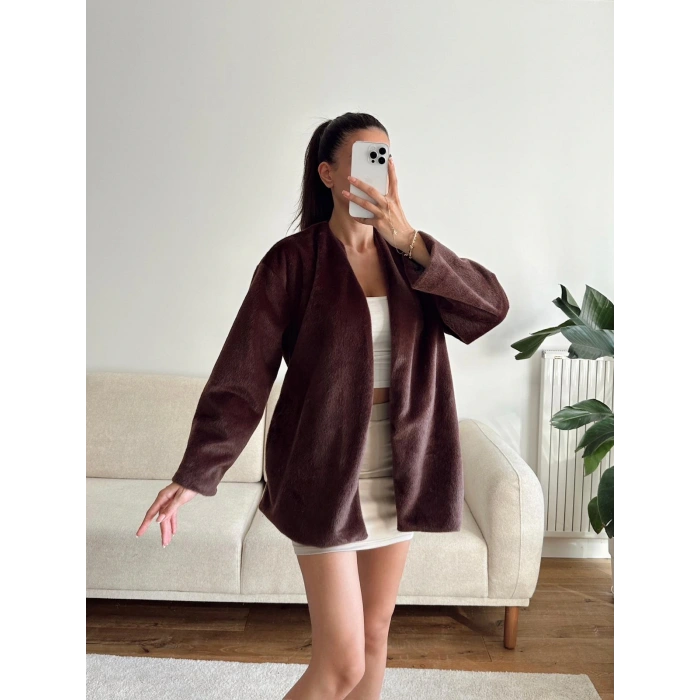 Gold Fox Kaşe Kaban - KAHVE