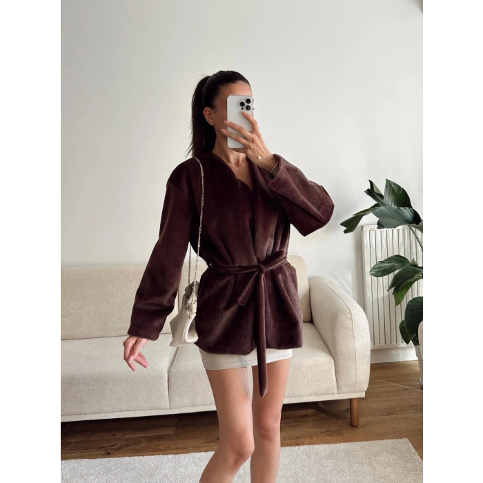Gold Fox Kaşe Kaban - KAHVE