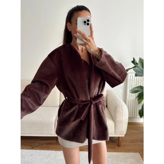 Gold Fox Kaşe Kaban - KAHVE