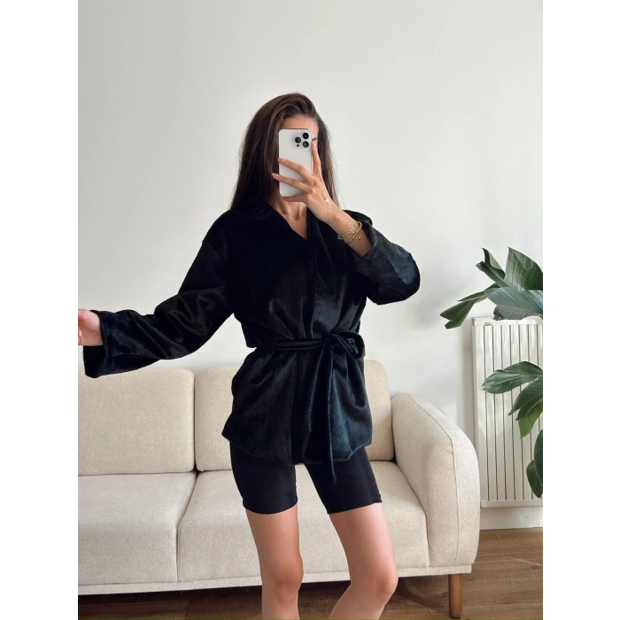 Gold Fox Kaşe Kaban - SİYAH