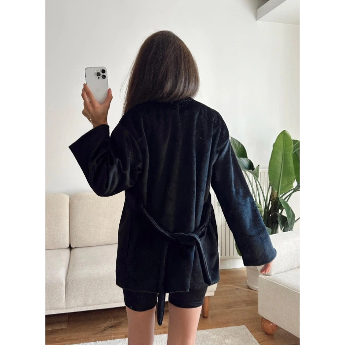Gold Fox Kaşe Kaban - SİYAH