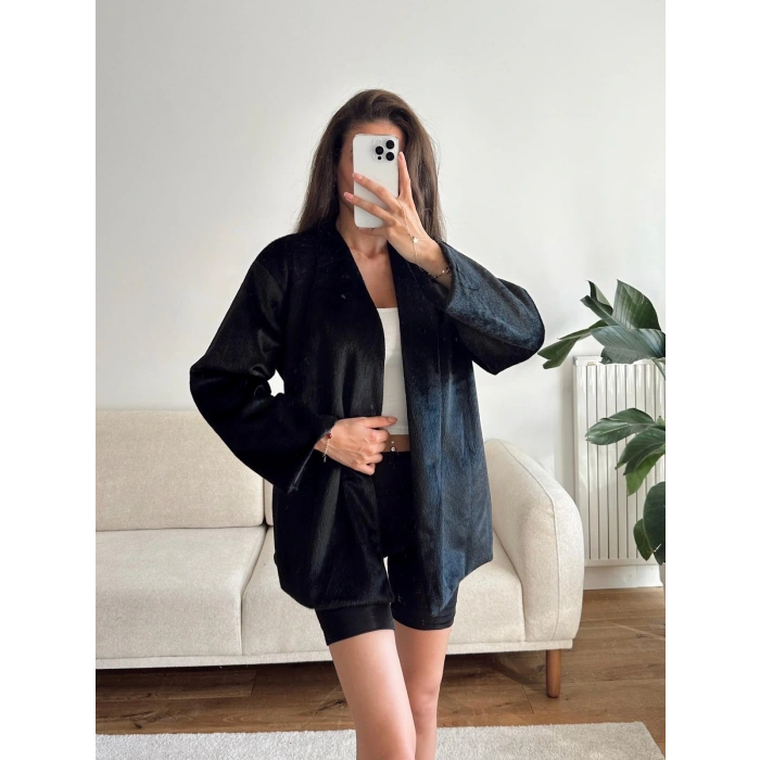 Gold Fox Kaşe Kaban - SİYAH
