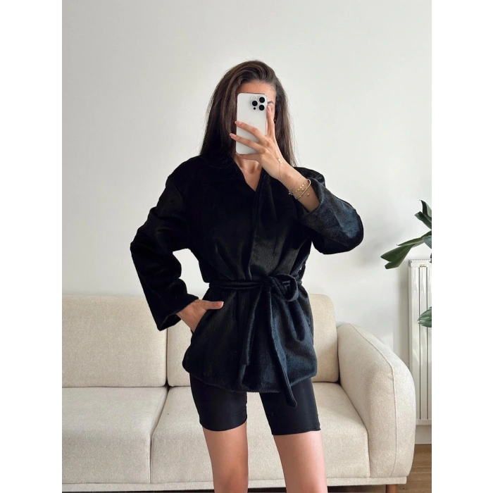 Gold Fox Kaşe Kaban - SİYAH