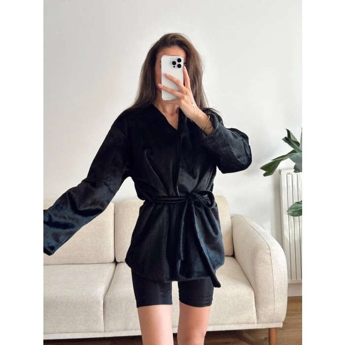 Gold Fox Kaşe Kaban - SİYAH