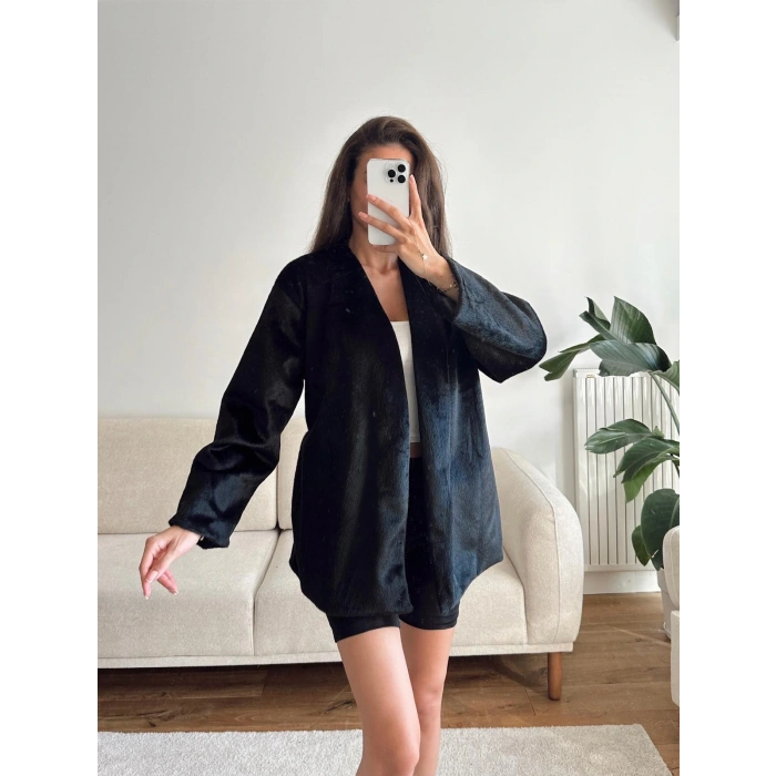Gold Fox Kaşe Kaban - SİYAH