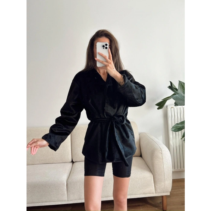 Gold Fox Kaşe Kaban - SİYAH