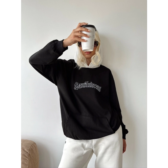 Grand Theft Auto SanAndreas Unisex Oversize Sweatshirt-SİYAH
