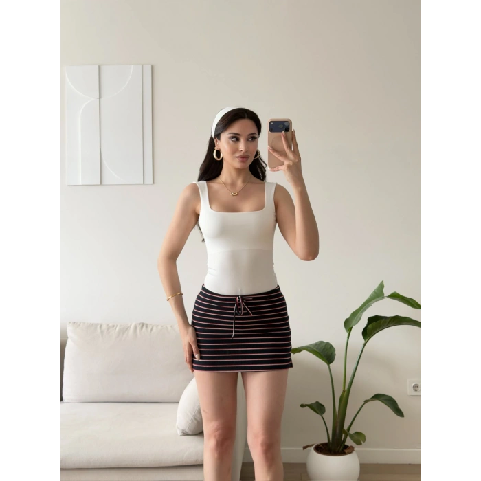 Halter Çıtçıtlı Bodysuit - BEYAZ
