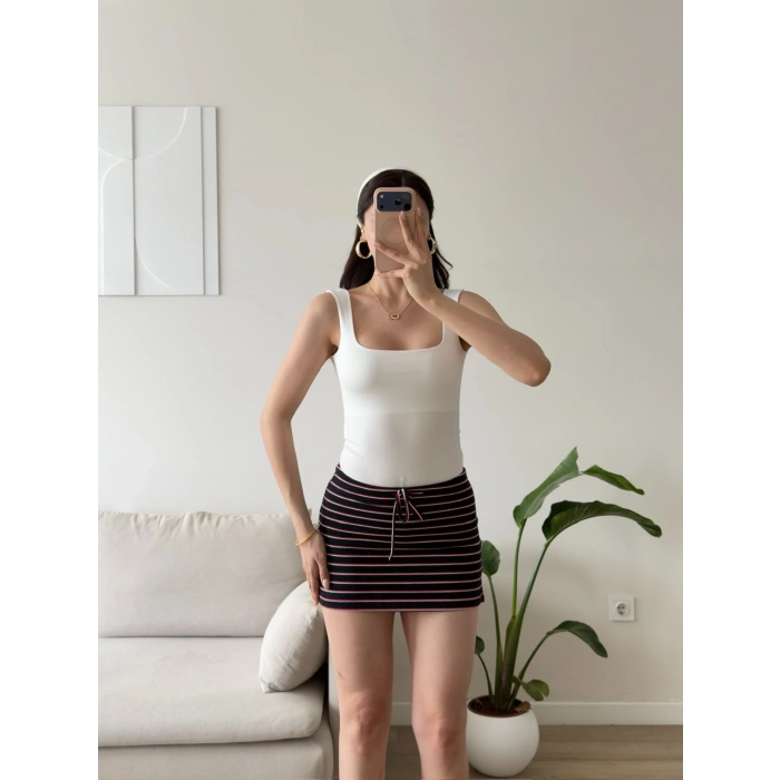Halter Çıtçıtlı Bodysuit - BEYAZ