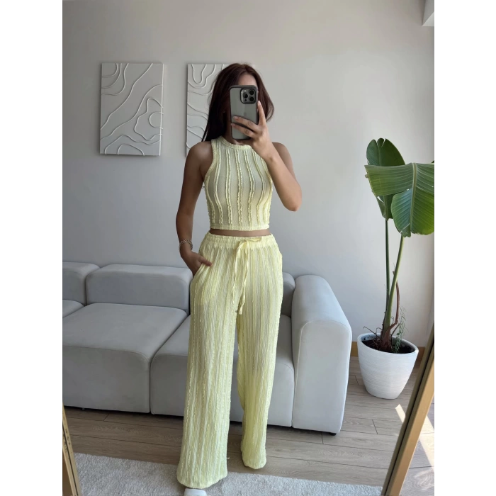Halter Fitilli İkili Takım - SARI