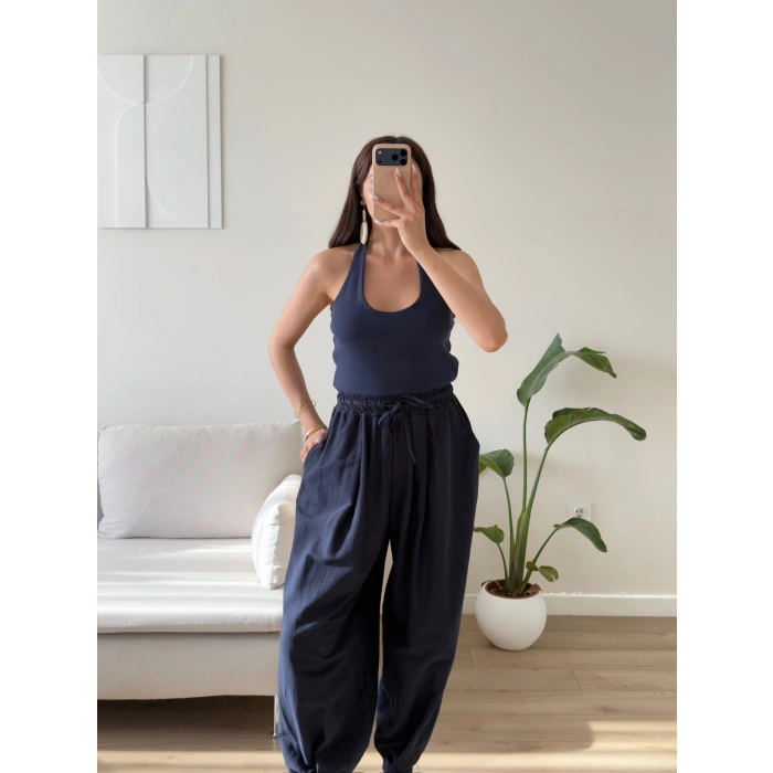 Halter Yaka Jogger Tulum - LACİVERT