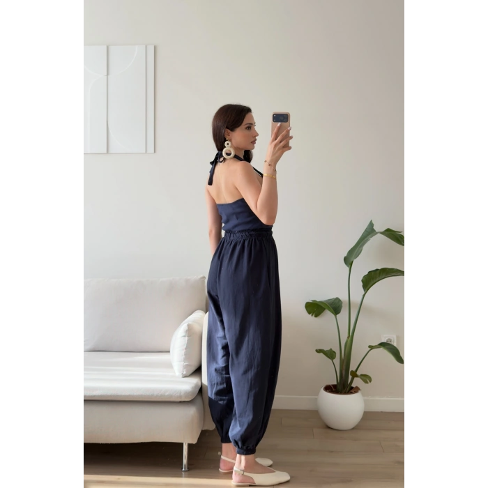 Halter Yaka Jogger Tulum - LACİVERT