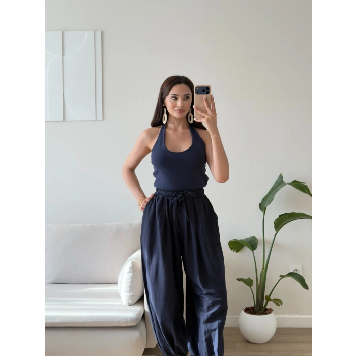 Halter Yaka Jogger Tulum - LACİVERT