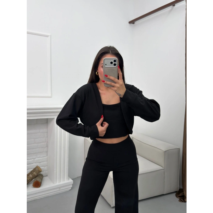 Hırkalı Üçlü Takım - SİYAH