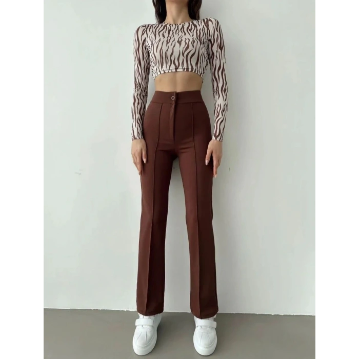 Jakar Palazzo Pantolon - KAHVE