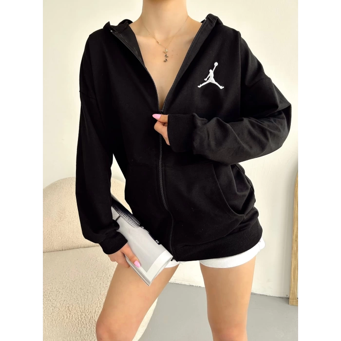 Jordan Oversize Hırka - SİYAH