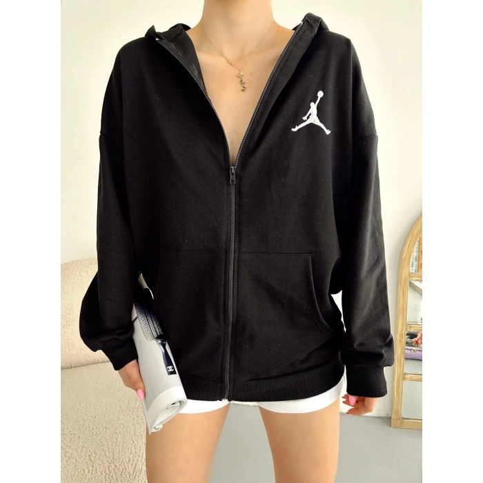 Jordan Oversize Hırka - SİYAH