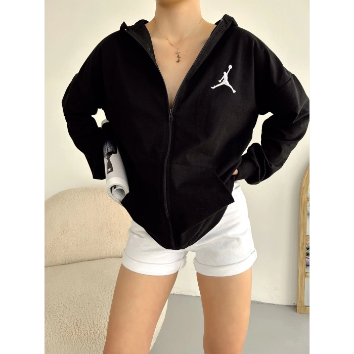Jordan Oversize Hırka - SİYAH