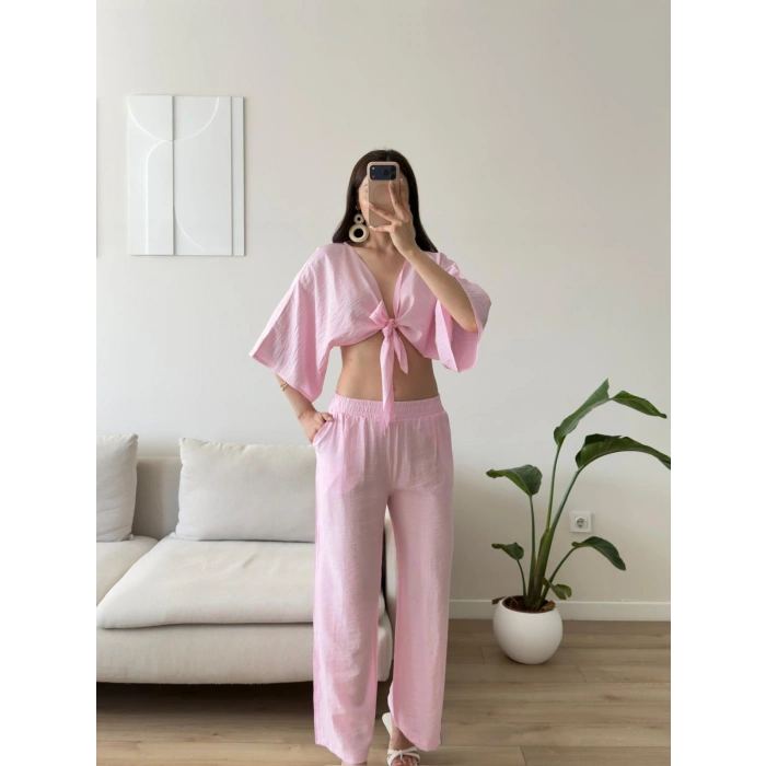 Keten Bağlamalı Takım - PEMBE