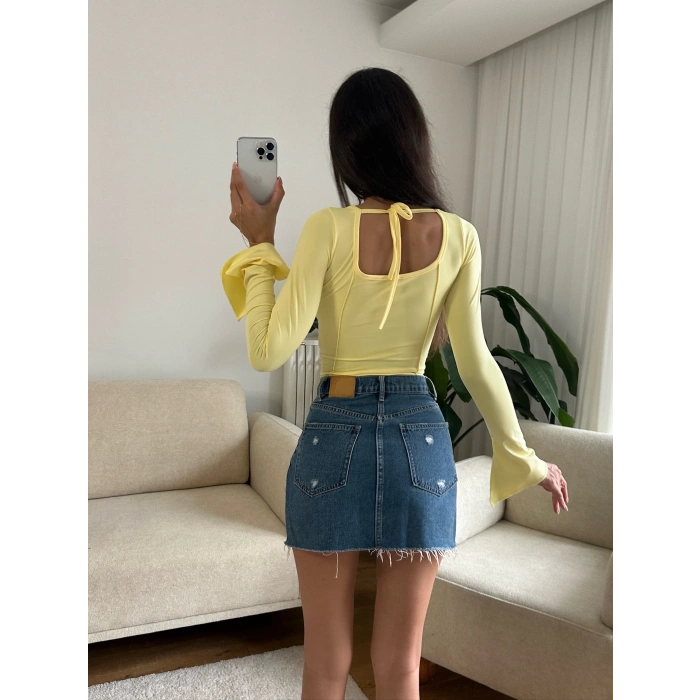 Kol İspanyol Biyeli Crop - SARI