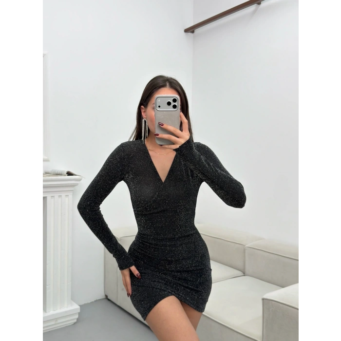 Kruvaze Simli Elbise