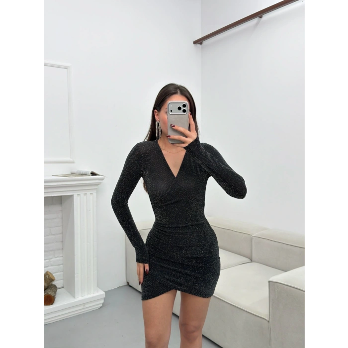 Kruvaze Simli Elbise