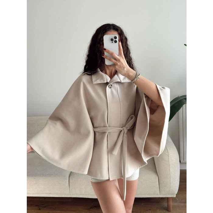 Kuşaklı Kaşe Panço - EKRU