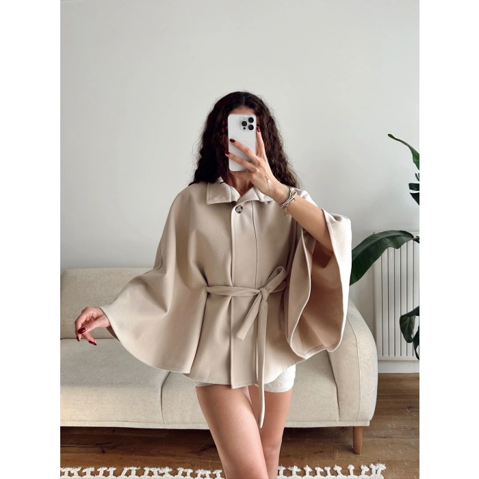 Kuşaklı Kaşe Panço - EKRU